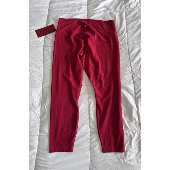 New Lululemon Align HR Pant 25" Size 14 Legging Pant NEW YEAR Gold & Dark Red - Picture 9 of 10